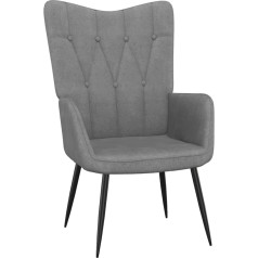 Vidaxl Recliner Chair, Armchair with Steel Frame, Relaxing Chair, Upholstered Chair with Armrests, TV Chair, Upholstered Chair, Living Room, Modern, Dark Grey Fabric