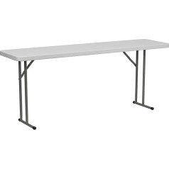 Flash Furniture Trainingstisch, Grau/weiß 45,72 cm B x 182,88 L, 182,88 cm (Rechteck)