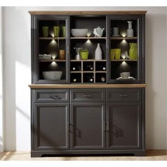 Möbelando Jillana I Buffet Kitchen Cupboard Bread Cabinet Dining Room Cabinet