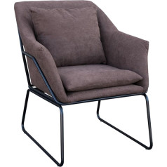 Svita Josie Padded Side Chair Lounge Couch Single Sofa Relaxing Chair Seat TV Chair Fabric Including Cushion Chair Velvet (Brown, Fabric)