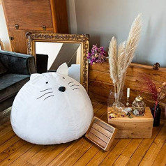 Bananair White Shredded Foam Filled Pear Shaped Stool Double Cover Machine Washable