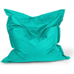 Bubibag Bean Bag Seat Cushion Bean Bag Rectangle Size 160 x 145 cm Indoor and Outdoor (Turquoise)