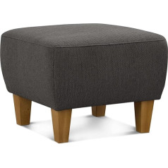 Cavadore Ben Stool / Modern Versatile Armchair / Matching Armchair Sold Separately / 52 x 46 x 52 / Multicoloured Textured Fabric, Anthracite
