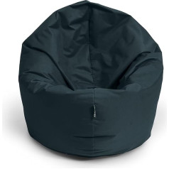 Bubibag Bean Bag for Children and Teenagers - Indoor Outdoor Floor Cushion, Seat Cushion or Gaming Bean Bag, Supplied with Filling (100 cm Diameter, Black)