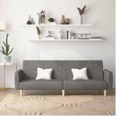 Lapooh Schlafsofa 2-Sitzer Dunkelgrau Stoff, Loungesofa, Sofas & Couches, Relaxsofa, Couch für Wohnzimmer, Couch Mit Schlaffunktion - 375785