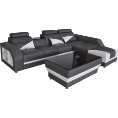 Jvmoebel Leather Corner Sofa Couch Set Corner Sofas Couchen Upholstery Living Landscape Luxury