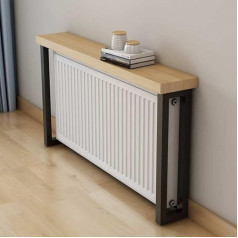 Isolay Modern Console with Shelf, Slim, Narrow Accent In Entrance Area, Non-Slip Feet, Metal and Wood Skinny Hallway or Sofa Table for Living Room (Color : Style 1, Size : 100x15x75cm)