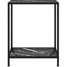 Coavain Console Table for Living Room, 60 x 35 x 75 cm, Simple Side Table, Practical Top Plate, Placing Decorations, Room, Entrance Table, Provides Additional Storage Space, Black and Grey