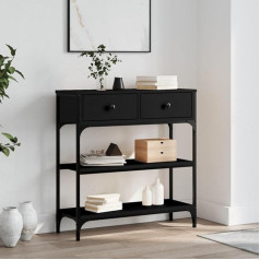 ShGaxin Konsolentisch Schwarz 72,5x25x75 cm Holzwerkstoff, Couchtisch, Console Table, Beistelltisch, Sideboard, Wohnzimmertisch, Couchconsole, Flurtisch - 834185