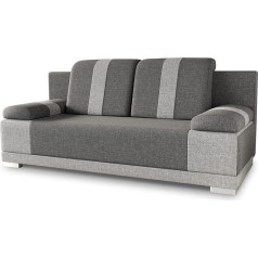 Sofnet Imola Sofa with Sleep Function, Sofa Bed with Bed Box, Couch, Sofa Bed, Upholstered Sofa, Folding Sofa, Sofa Set (Grey (Sawana 05 + Sawana 21))