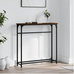 ZEYUAN Konsolentisch Braun Eichen-Optik 75x19,5x75 cm Holzwerkstoff, Couchtisch, Console Table, Beistelltisch, Sideboard, Wohnzimmertisch, Couchconsole, Flurtisch - 834139