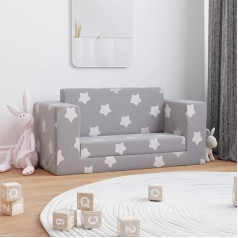 Whopbxgad Living Room Furniture Sets, Couch Sets for Living Room, Sofa Bed, Children's Sofa 2-Seater Light Grey with Stars, Soft Plush Modular Sofa, Modular Couch, Outdoor Patio Furniture
