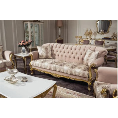 Jv Möbel Luxury 3 Seater Sofa 3 Seater Fabric Couch Furniture Style Textile Italy