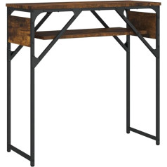 ‎Vidaxl vidaXL Console Table with Shelf Smoked Oak 75 x 30 x 75 cm Wood Material