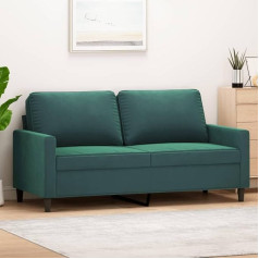 Lapooh 2-Sitzer-Sofa Dunkelgrün 140 cm Samt, Loungesofa, Sofas & Couches, Relaxsofa, Couch für Wohnzimmer, Couch Mit Schlaffunktion - 359201