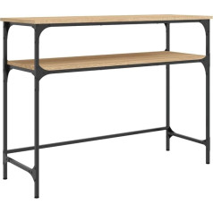 Makastle Console Table, Hallway Table, Decorative Table, Living Room and Bedroom, Standing Shelf, Side Table, Sofa Table, Entrance Table Behind Sofa, Sonoma Oak, 100 x 35.5 x 75 cm, Wood Material
