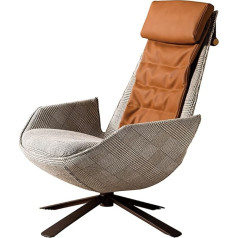 Grfit Sofa Couch Leisure Chair Stainless Steel Metal Sofa Chair Small Flat Single Chair Rotating Single Sofa Bedroom Office Hotel Configuration Sofa Chair for Interior Decoration