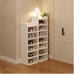 Siocnieqae Shoe Cabinet Shoe Organiser Stackable Shoe Boxes Storage Stackable, Artificial Board, Large Capacity, Open Storage Space, Compact Body, Small Space, Suitable for Bedroom (Col