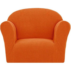 LINGKY High Stretch Kids Sofa Covers, Children's Chair Cover, Mini Size Sofa Protective Covers, 1 Seat Soft Armchair Couch Cover, Sofa Cover for Children/Toddlers/Baby (Orange)