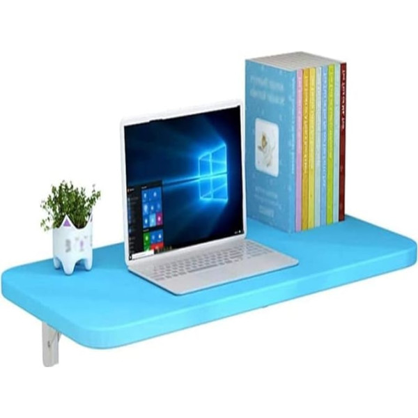 Klapptisch Wandtisch, Wandtisch, schwebender Tisch Platzsparender Hängetisch für Arbeitszimmer, Schlafzimmer, Badezimmer oder Balkon,Blue-60 * 50cm/24 * 20in