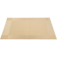 Qanyegn Set Mit 4 PVC-Tischsets, Küchentisch-Tischsets, Tischplattenmatten, Schüsselmatten Und Tischdeckenmatten, Hitzebeständig, Leicht zu Reinigen(Gold)