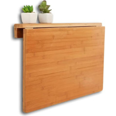 SLEEVE Klapptisch, Wandmontierter Drop-Leaf-Tisch, schwebende Klappschreibtische aus Bambusmaterial, rustikaler Laptop-Tisch, Esstisch