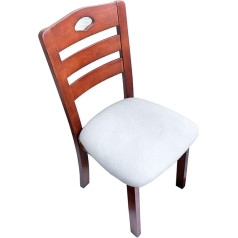 Wangle Chair Covers with Ties Elastic Spandex Velvet Chair Cover Elastic Dining Chair Protector Kitchen Chair Slipcover 6pcs White
