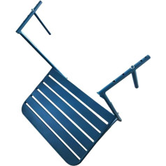 Balkontisch ohne Stanzen, Faltbare Aufbewahrung, anpassbar an eine Vielzahl von Balkongeländern, feine Verarbeitung, Balkonbar, vielseitige Verwendung (Farbe: Dunkel