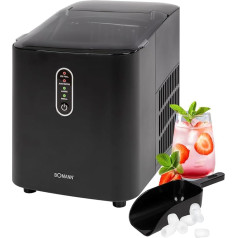 Bomann ® EWB 6068 CB Ice Cube Machine Quick Production Ice Cube in 10 Minutes Up to 10 kg Ice Cube Machine with 2 Ice Cube Sizes and 1.1 L Water Tank Includes Ice Scoop