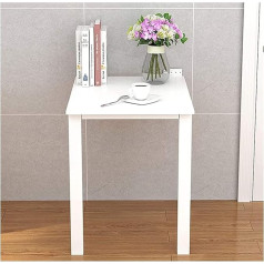 Sleeve Folding Table, Wall Mounted Table, Home Bar, Kitchen, Dining Room, Folding Table, Portable Wall Mounted Folding Table, Storage Shelf, Floating Desk (White, 75 x 45 cm)