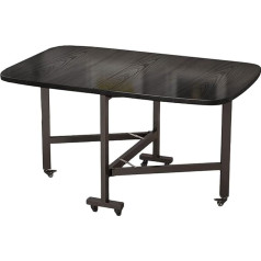 Multifunktionaler Drop-Leaf-Esstisch mit Lenkrädern, tragbarer Klapptisch für platzsparendes Esszimmer, für Wohnzimmer, Büro, Terrassenparty, draußen und drinnen