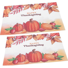 Topbathy Pack of 8 Thanksgiving Placemats, Decorative Placemats, Thanksgiving Table Placemats, Thanksgiving Table Placemats, Thanksgiving Coasters, Table Protector Padding, Heat Resistant Placemats,