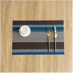 Bangha Tischset 2 stücke PVC Tischsat Waschbar TischsetsDining Tisch Imitation Leinen Matte Rutschfeste Tischsat Set Cup Coaster Küchenzubehör Tischset Abwischbar (Color : 016, Size : 45cm X 30cm)