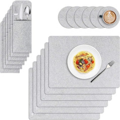 Besteck-Sets, Untersetzer, Tischsets, weiche Schüssel-Untersetzer, Esstisch-Dekorationsset (Farbe: D, Größe