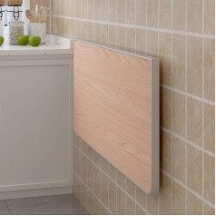 KARFRI Wandmontierter Tisch, klappbare Esstische aus Holz, Küchen-/Wäschewerkbank/Laptoptisch, herunterklappbare Holzplatte, A-60 * 50 cm/24 * 20 Zoll (C)
