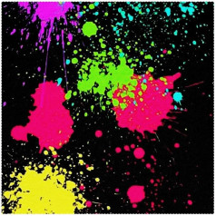 Tbouobt Fabric Placemats, Washable Placemats for Dining Table, Set of 4, Art Paint Graffiti