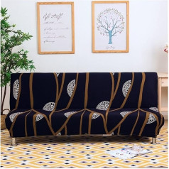 Uyeoco Sofa Cover Without Armrests Armless 3/2 Seater Clic Clac Sofa Throw Couch Cover Stretch Futon Protective Cover Protective Cover for Folding Couch without Armrests