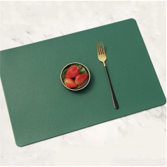 Royams Leder-Tischsets-Set, Tischsets for den Esstisch, Set mit 6 Leder-Tischsets, ölbeständige, isolierte Tischsets, Untersetzer for die Dekoration von Küchenteller-Matten (Farbe: B, Größe: 45 x 30 cm) (Far