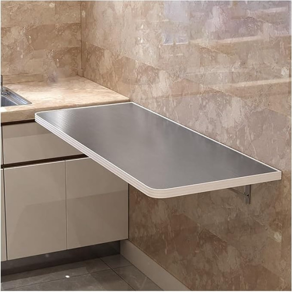 Wandmontierter Klapptisch aus Edelstahl, Klapptische für Waschküche, robuster Klappschreibtisch, Computertisch-Arbeitsplatz, platzsparend, für Esszimmer, Hausbar, Werkbank, stabil, robust (G