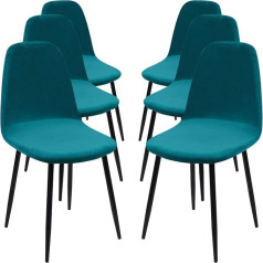 Vertvie Chair Covers, 1/4/6 Piece Jacquard Stretch Dining Room Chairs Cover, Removable, Washable, Non-Slip Chair Cover, Kitchen Chairs Cover, Elegant for Living Room, Office (Velvet Turquoise Green,