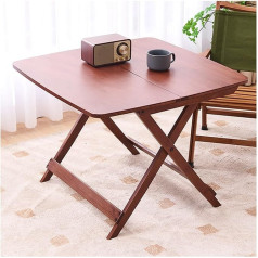 Multifunktionaler, Klappbarer, Quadratischer Esstisch, Als Schminktisch, Picknicktisch, Couchtisch Und Camping-Schreibtisch, Stabiler X-förmiger Holzrahmen, Kein Zusammenbau Erforderlich