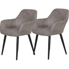 Apollo Roberta I S Dining Chairs, Microfibre, VT, Set of 2