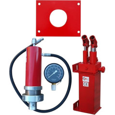 Carmax Workshop Press Set 30T Hydraulic Pump Double Drive Hydraulic Cylinder Pressure Gauge Mounting Plate