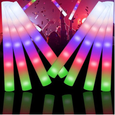 Anosuwa 36cs 5 Colours LED Foam Light Stick, Glow Stick for Concerts, LED Toy Children, Bend Lights Party Set Party LED Toy Children, for Weddings, Parties, Birthdays, Festivals