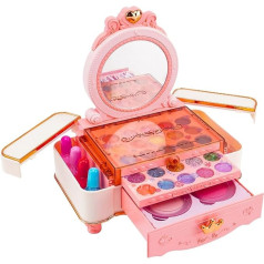 Mädchen-Make-up-Set für Kinder I Make-up-Set für kleine Mädchen und Kinder - Echt waschbares Make-up-Set,Echtes Rollenspiel-Kosmetikset, Prinzessinnen-Make-up-Spielzeug für Mädchen im Alter von