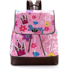 Prinzessin rosa personalisierte Schultaschen Büchertaschen für Teenager, Mehrfarbig, 27x12.3x32cm, Rucksack Rucksäcke