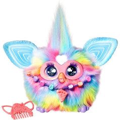 Hasbro Furby Tie Dye with 15 Fashion Accessories, Interactive Toy for Girls and Boys, Ages 6+, Voice Activated Animatronics Toy
