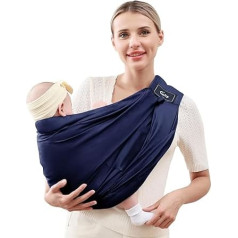 Vrbabies Baby Sling Breastfeeding Carrier Newborn Floral Multicoloured Baby Carrie (Blue)