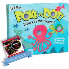 Melissa & Doug Poke-A-Dot Who's in The Ocean: Pop-a-Tronic Board Activity Kit Bundle with 1 Theme-Compatible M&D Scratch Fun Mini Pad (31342)
