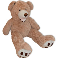 TE-Trend XXL Teddy Bear Big Teddy Bear Giant Cuddly Toy Plush Bear 160 cm Giant Teddy Bear Plush Bear Light Brown